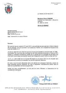 lettre à M LEBIGRE