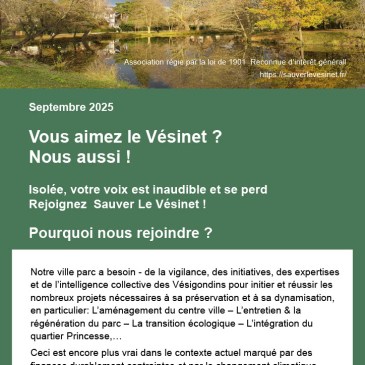 1ère page du flyer SLV - septembre 2025 journée des Associations - avec nouveau logo